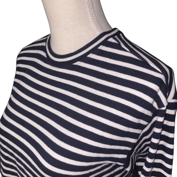 AYR The Port Tee size XS navy blue white striped Pima Cotton t-shirt Peru - Picture 4 of 8